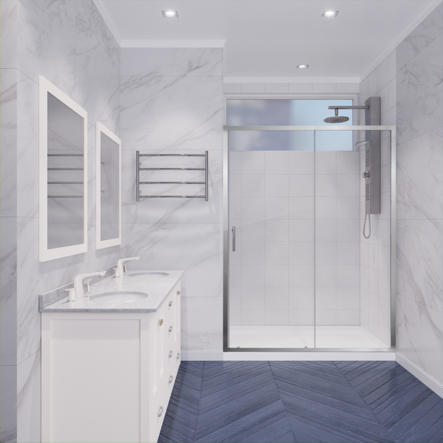 shower door and panel Anzzi SHOWER - Shower Doors - Sliding Chrome