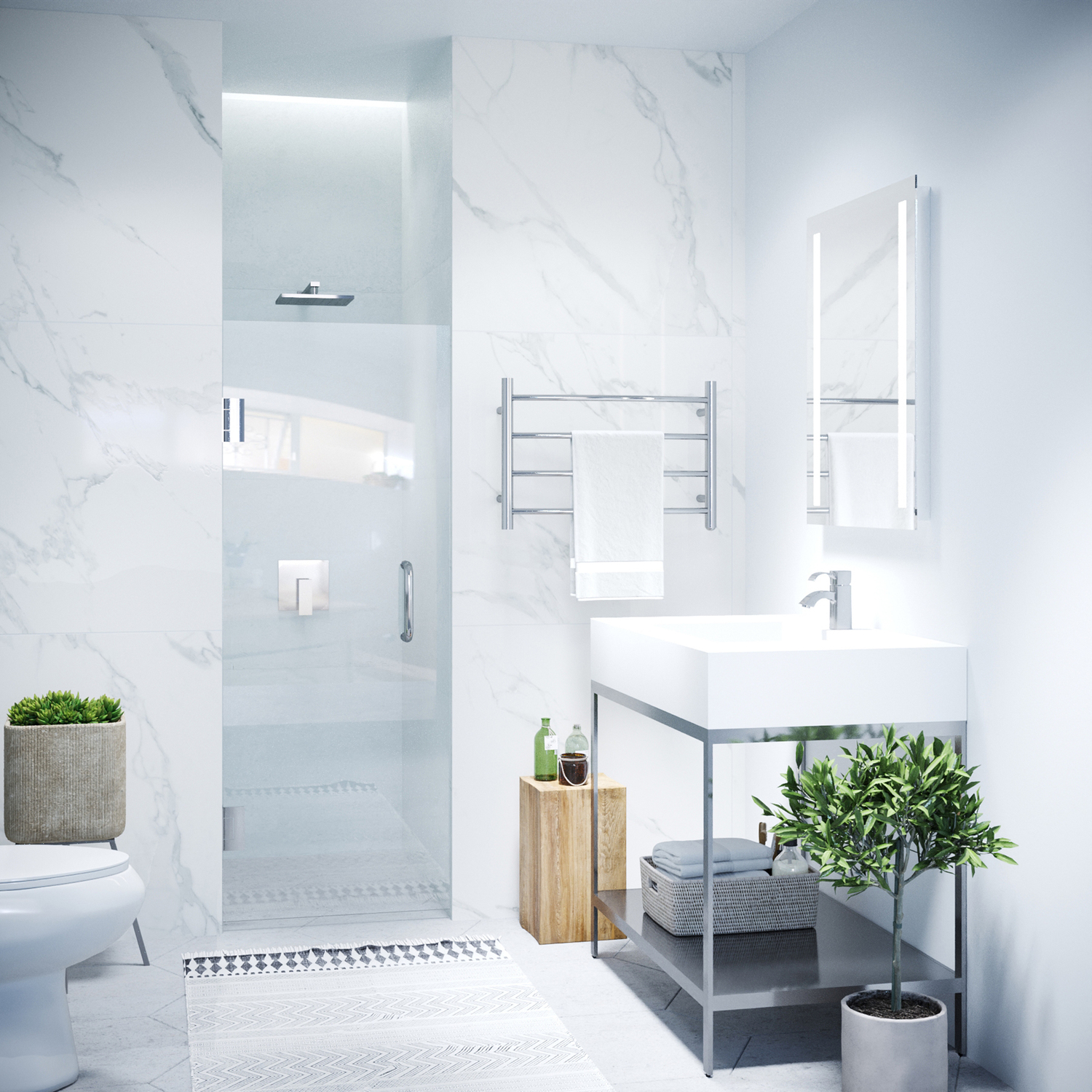 bathtub with side door Anzzi SHOWER - Shower Doors - Hinged Chrome