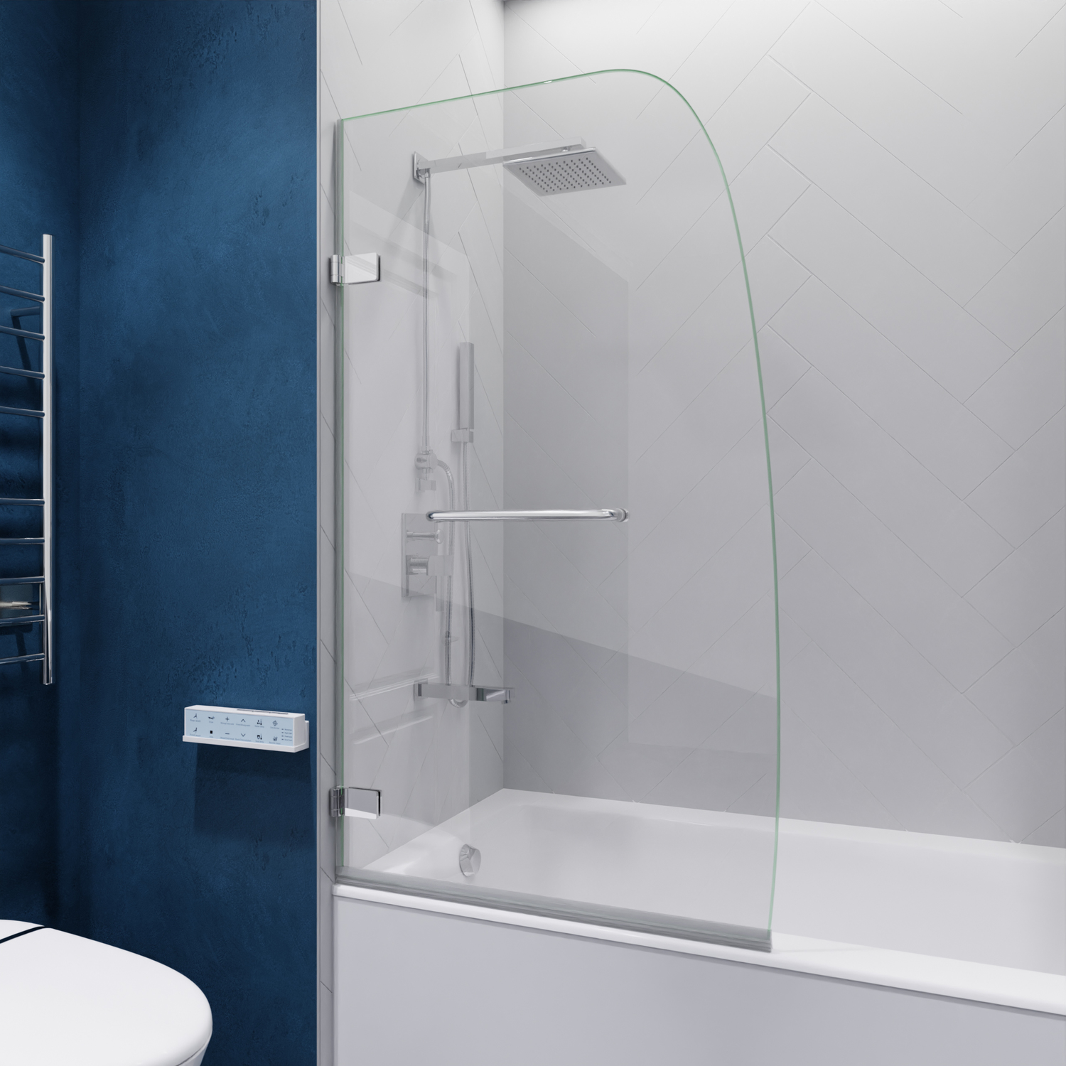 replace shower doors with frameless Anzzi SHOWER - Tubs Doors - Hinged Chrome