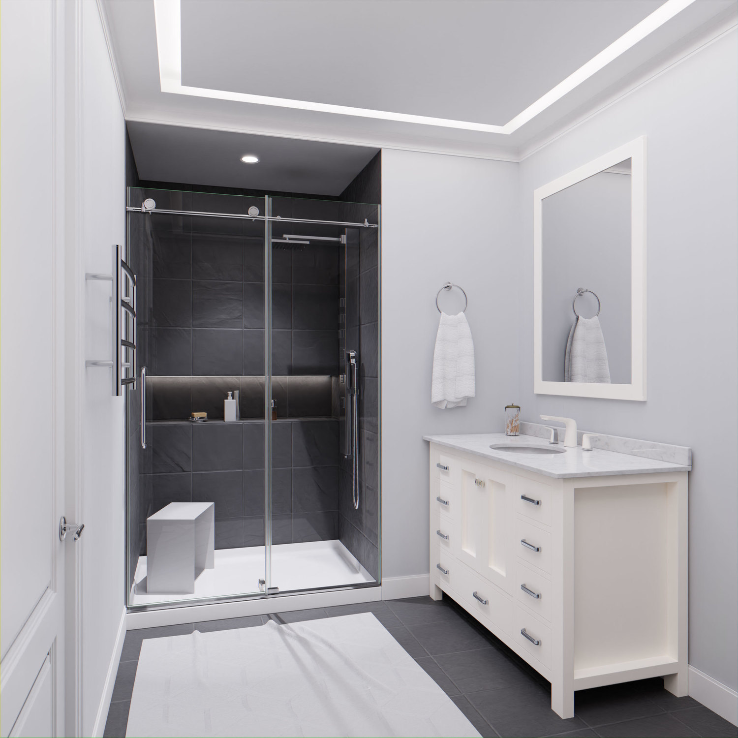 glass shower doors for tub surround Anzzi SHOWER - Shower Doors - Sliding Chrome