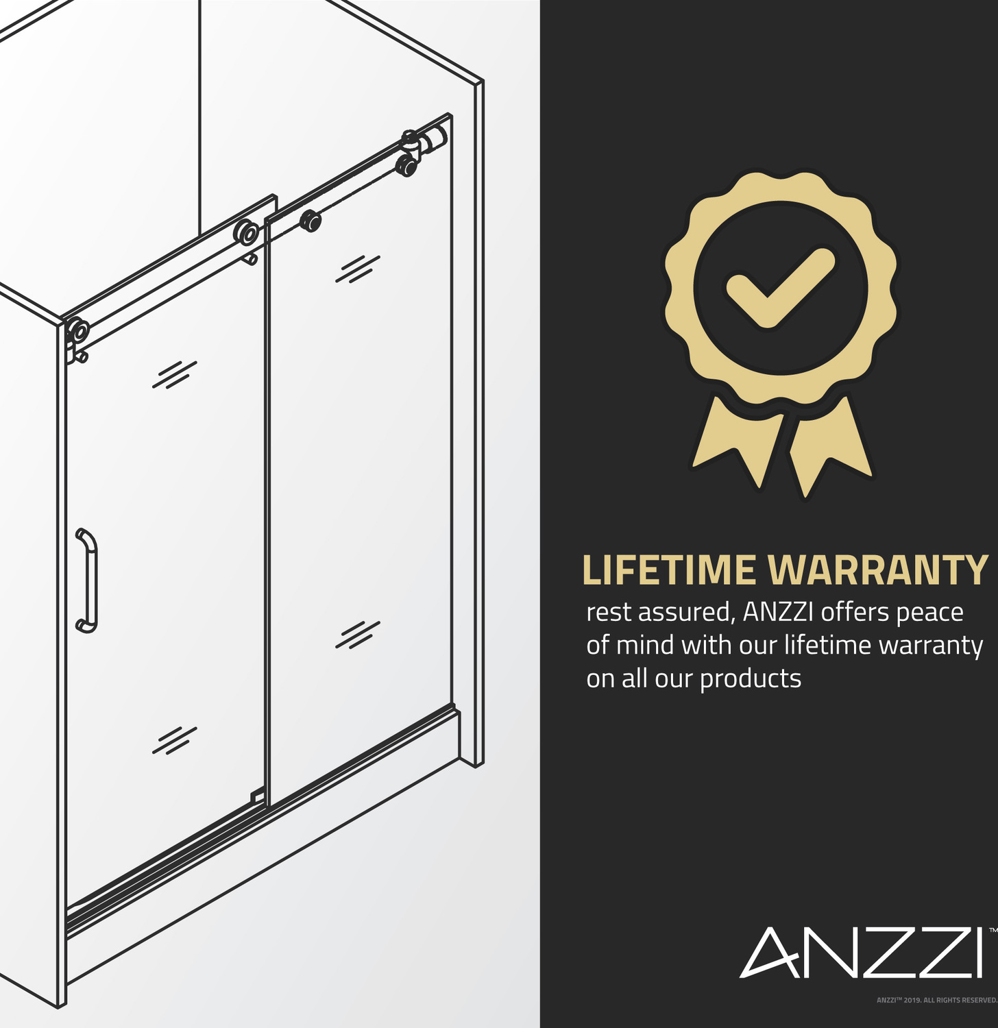 shower screen knob replacement Anzzi SHOWER - Shower Doors - Sliding Black