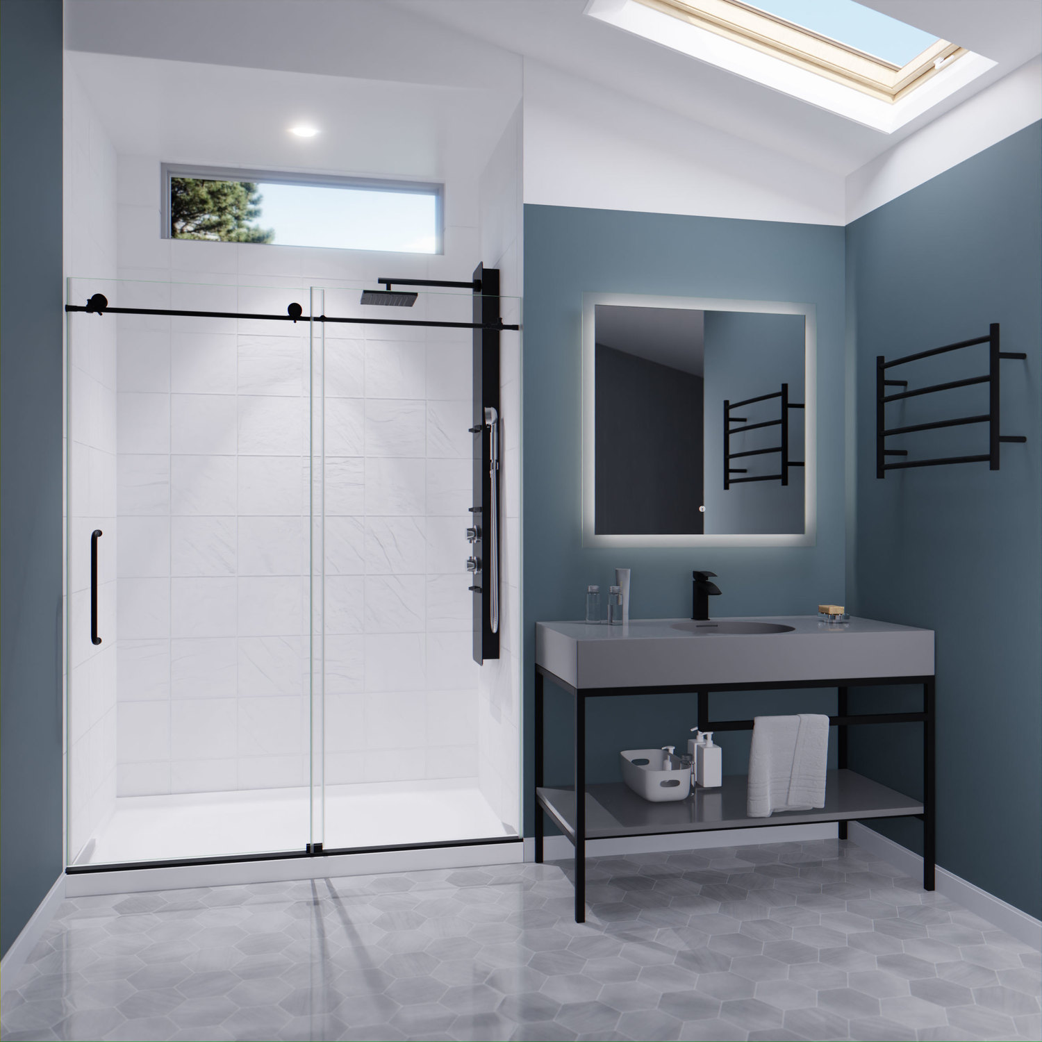 clear glass bathtub doors Anzzi SHOWER - Shower Doors - Sliding Black