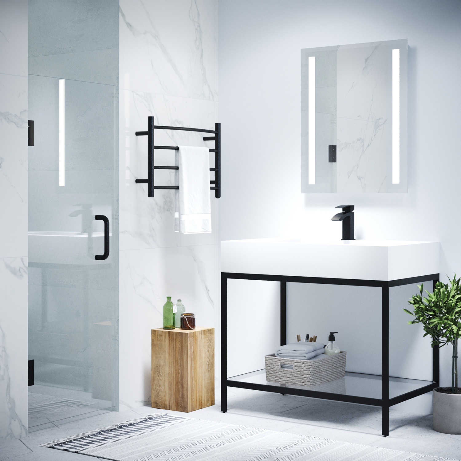 swinging frameless glass shower doors for tubs Anzzi SHOWER - Shower Doors - Hinged Black