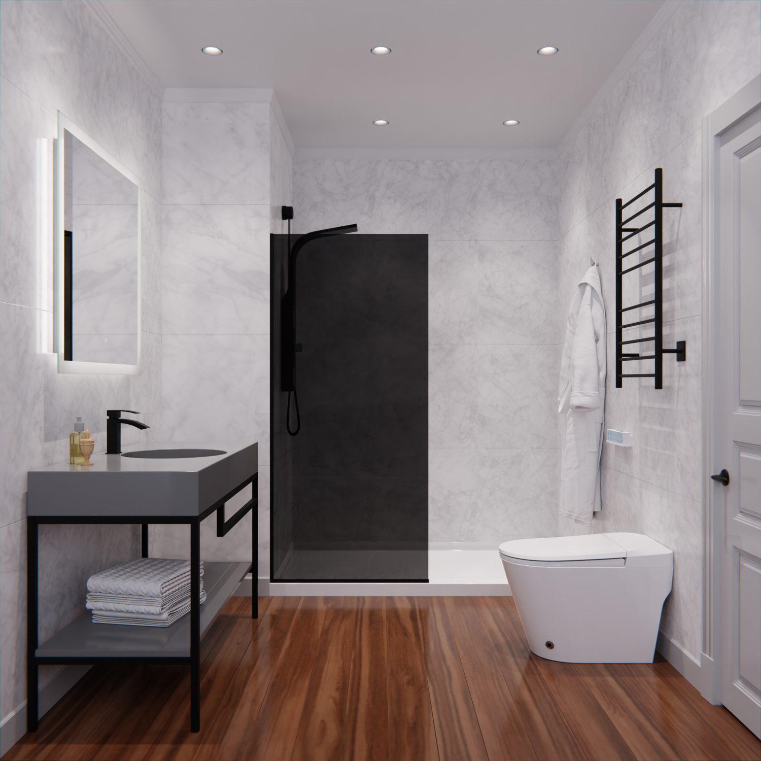 60 frameless glass shower doors Anzzi SHOWER - Shower Doors - Fixed Black