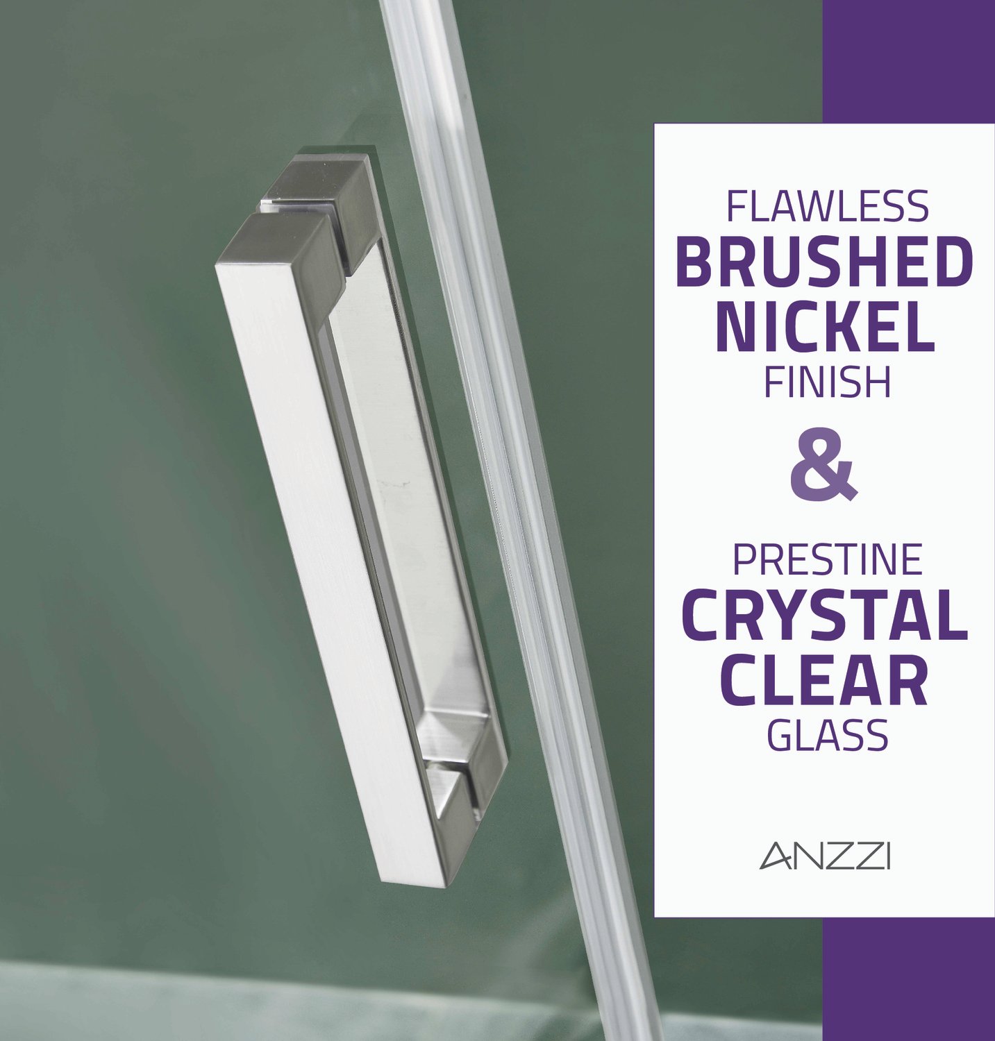 replacing framed shower door with frameless Anzzi SHOWER - Shower Doors - Sliding Nickel