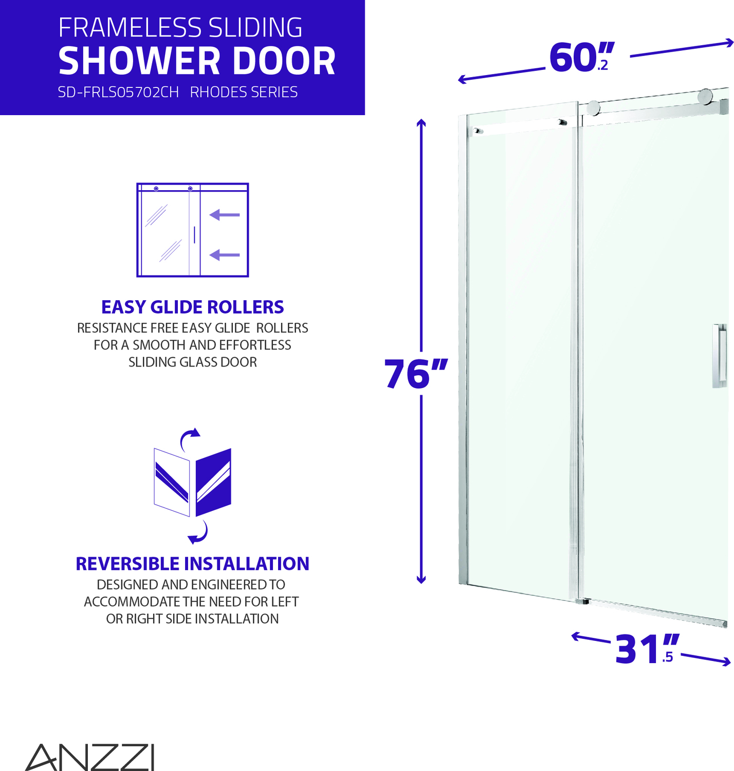 custom neo angle shower doors Anzzi SHOWER - Shower Doors - Sliding Chrome