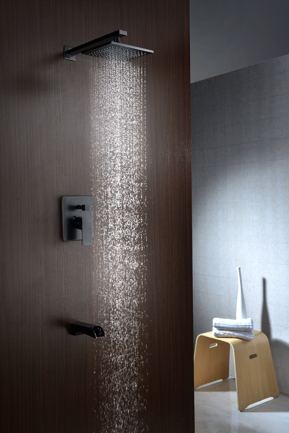 matte black shower handle Anzzi SHOWER - Shower Faucets Bronze