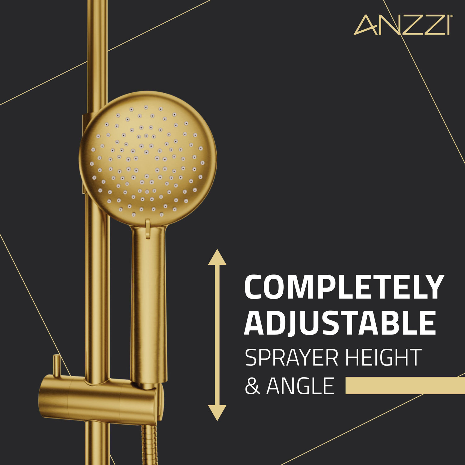 shower head set bronze Anzzi SHOWER - Shower Heads Gold