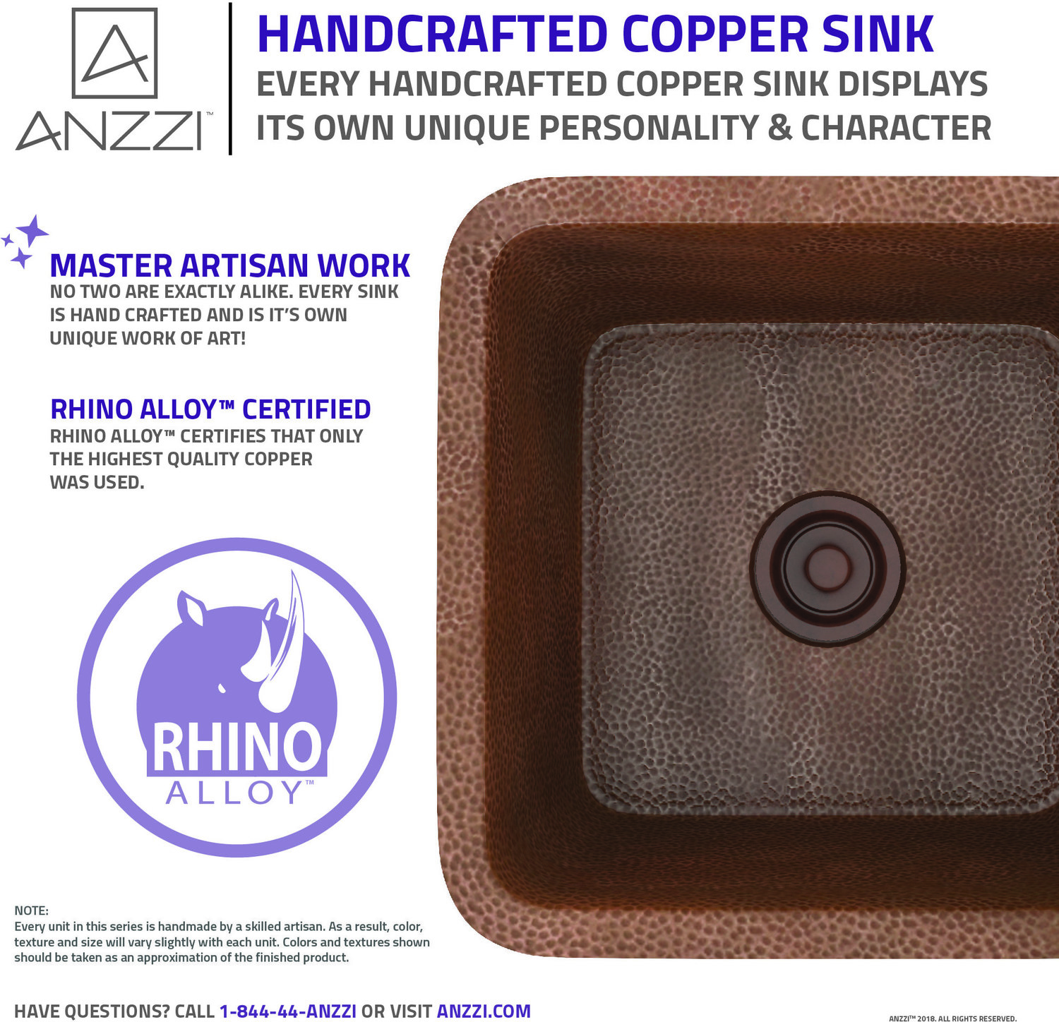 single sink double drainer Anzzi KITCHEN - Kitchen Sinks - Drop-in - Copper Copper
