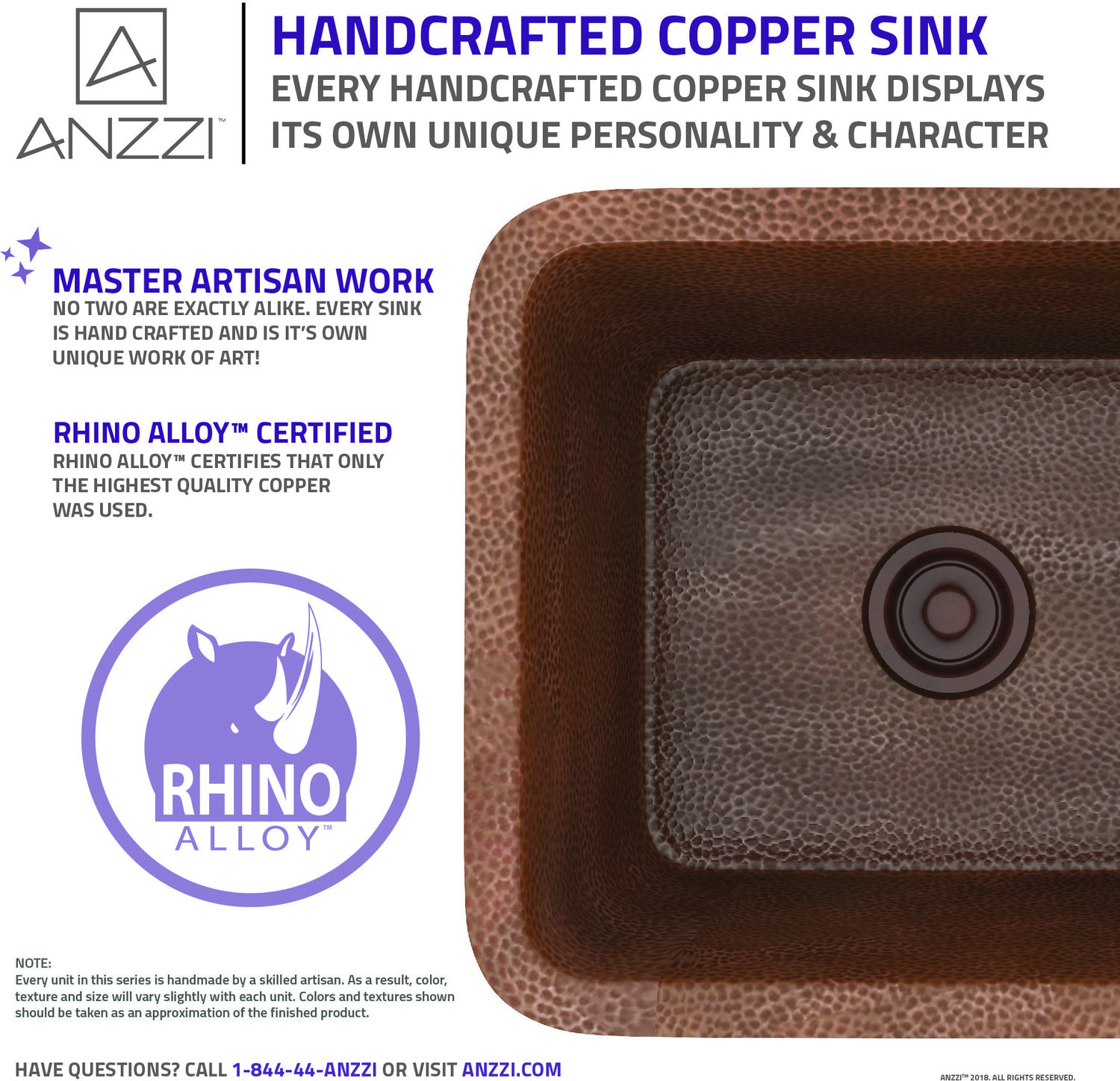 one bowl undermount sink Anzzi KITCHEN - Kitchen Sinks - Drop-in - Copper Copper