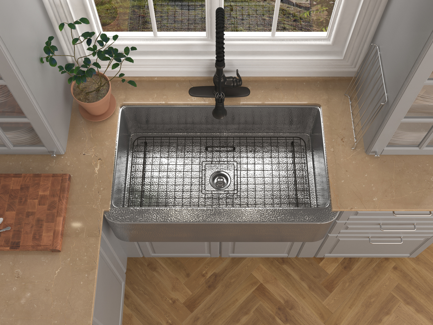 drop in single basin sink Anzzi KITCHEN - Kitchen Sinks - Farmhouse - Copper Nickel