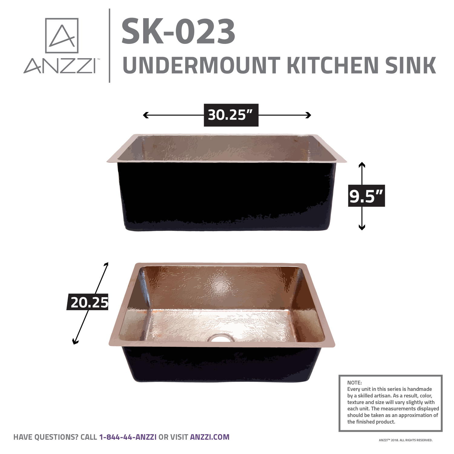 farm sink with cabinet Anzzi KITCHEN - Kitchen Sinks - Drop-in - Copper Nickel