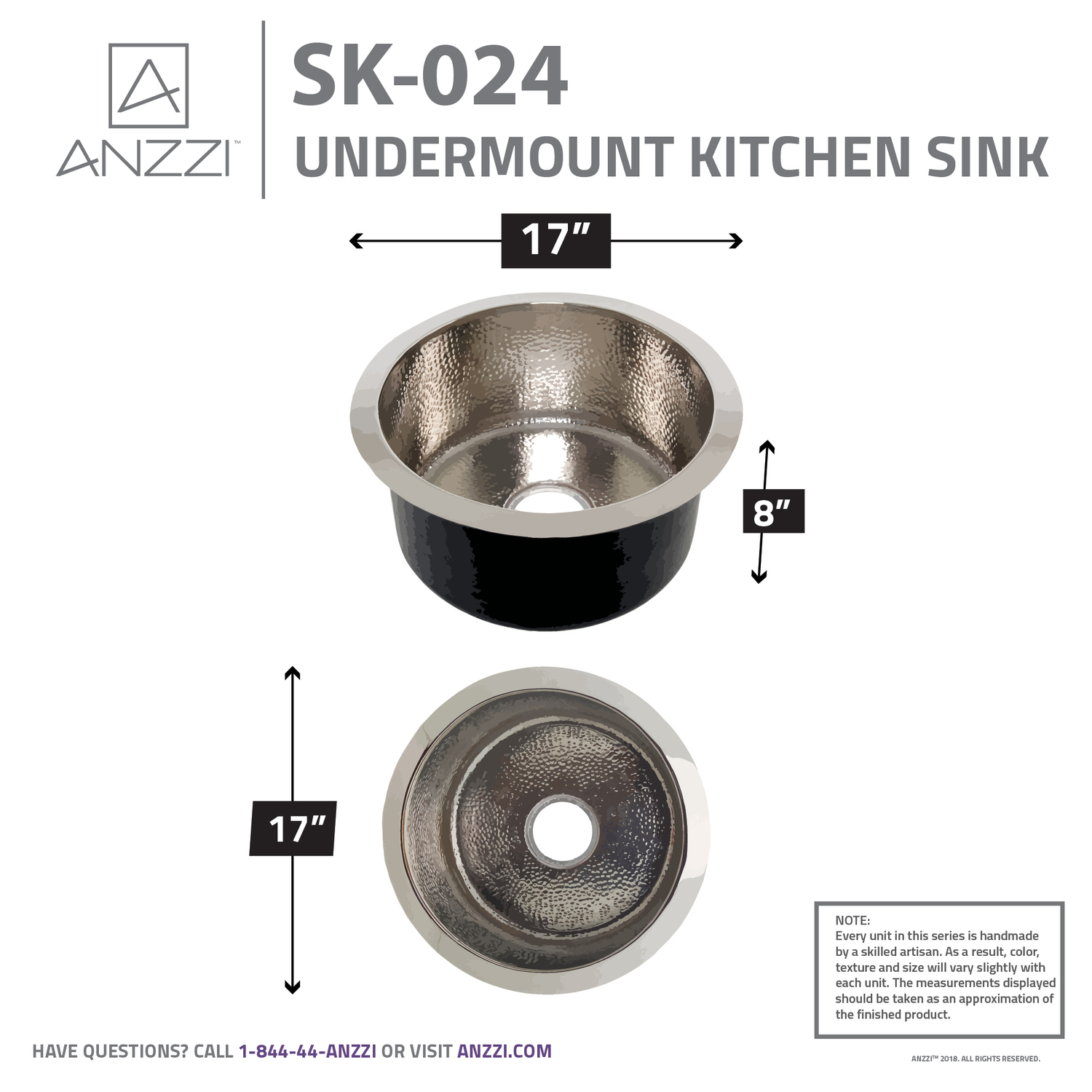 undermount one bowl kitchen sinks Anzzi KITCHEN - Kitchen Sinks - Drop-in - Copper Nickel
