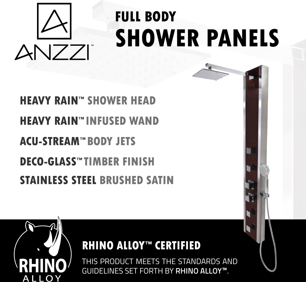 installing wet wall over tiles Anzzi SHOWER - Shower Panels Brown