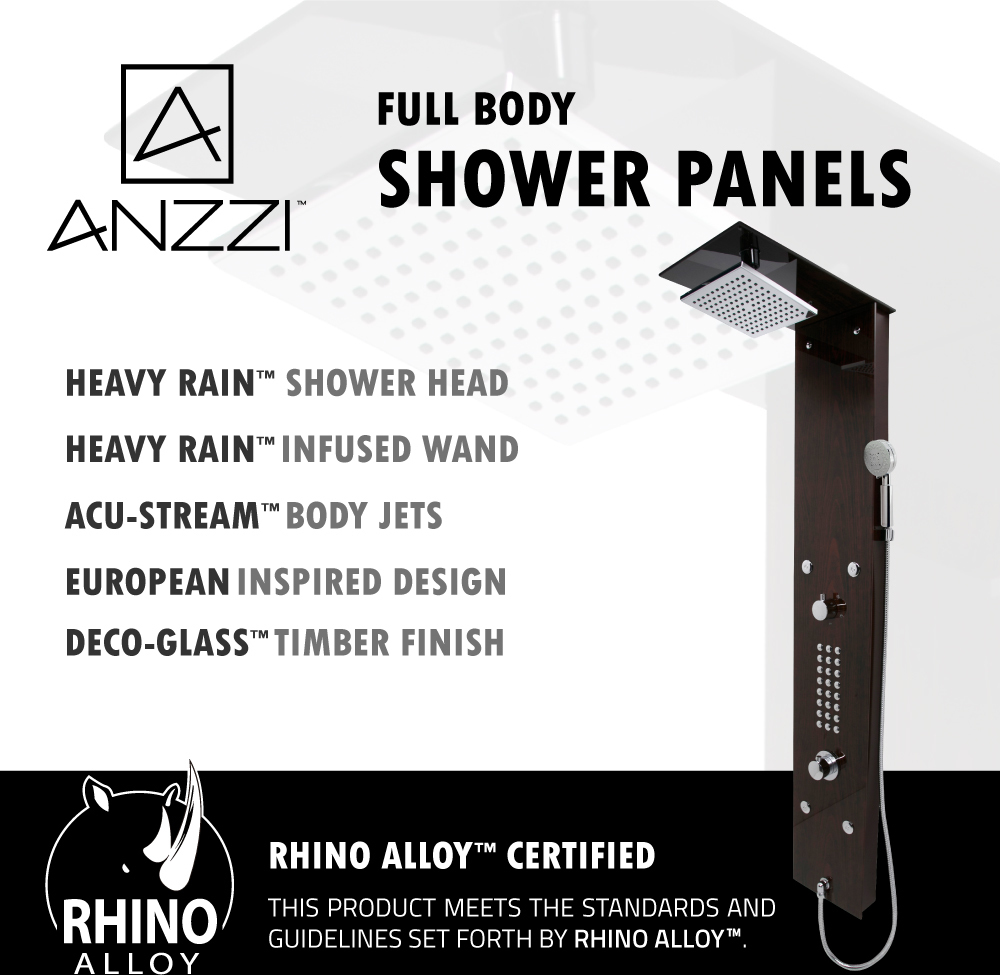 shower hose cover Anzzi SHOWER - Shower Panels Brown