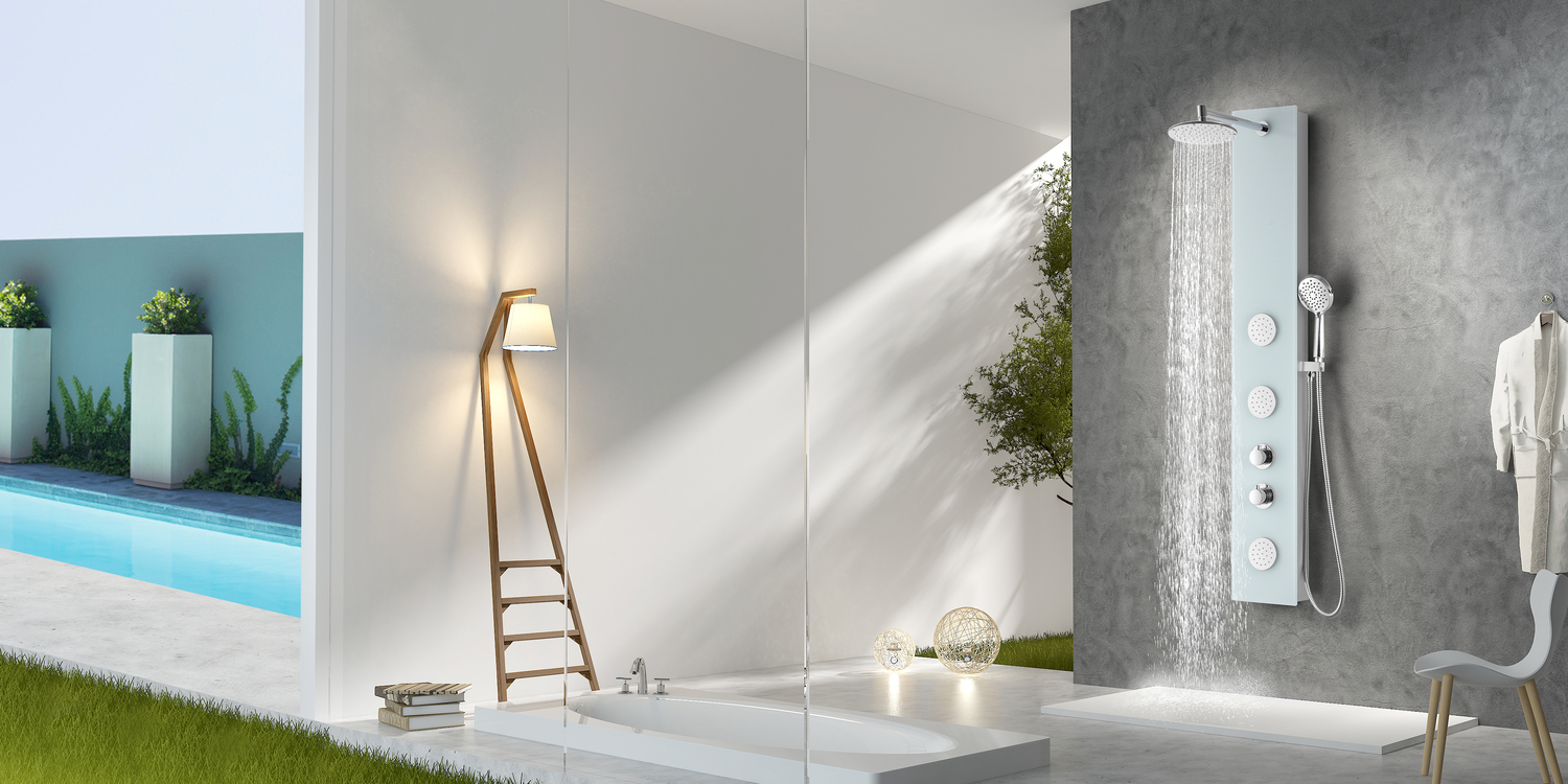 plastic shower wall board Anzzi SHOWER - Shower Panels White
