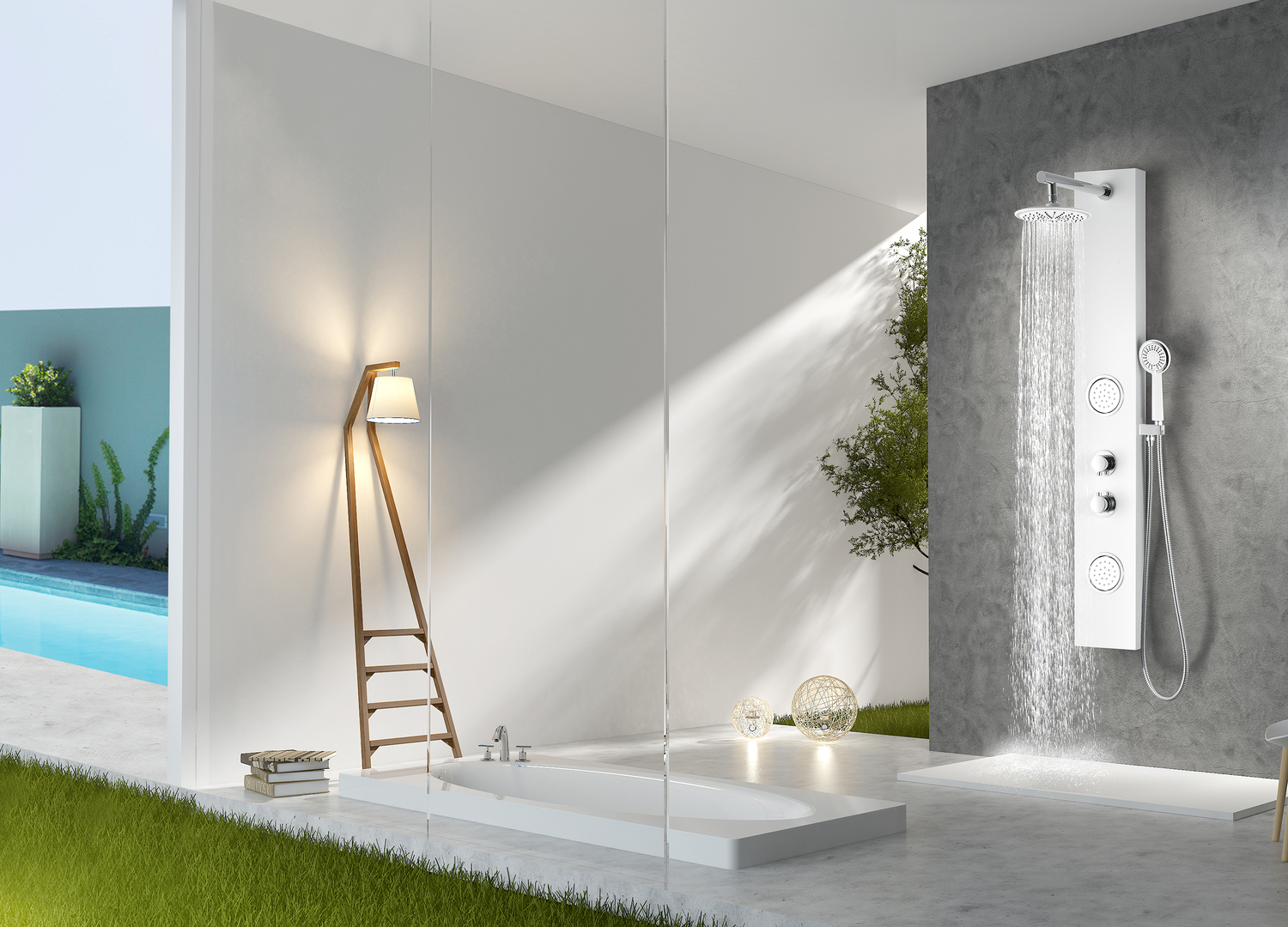 fixing bathroom wall panels Anzzi SHOWER - Shower Panels White