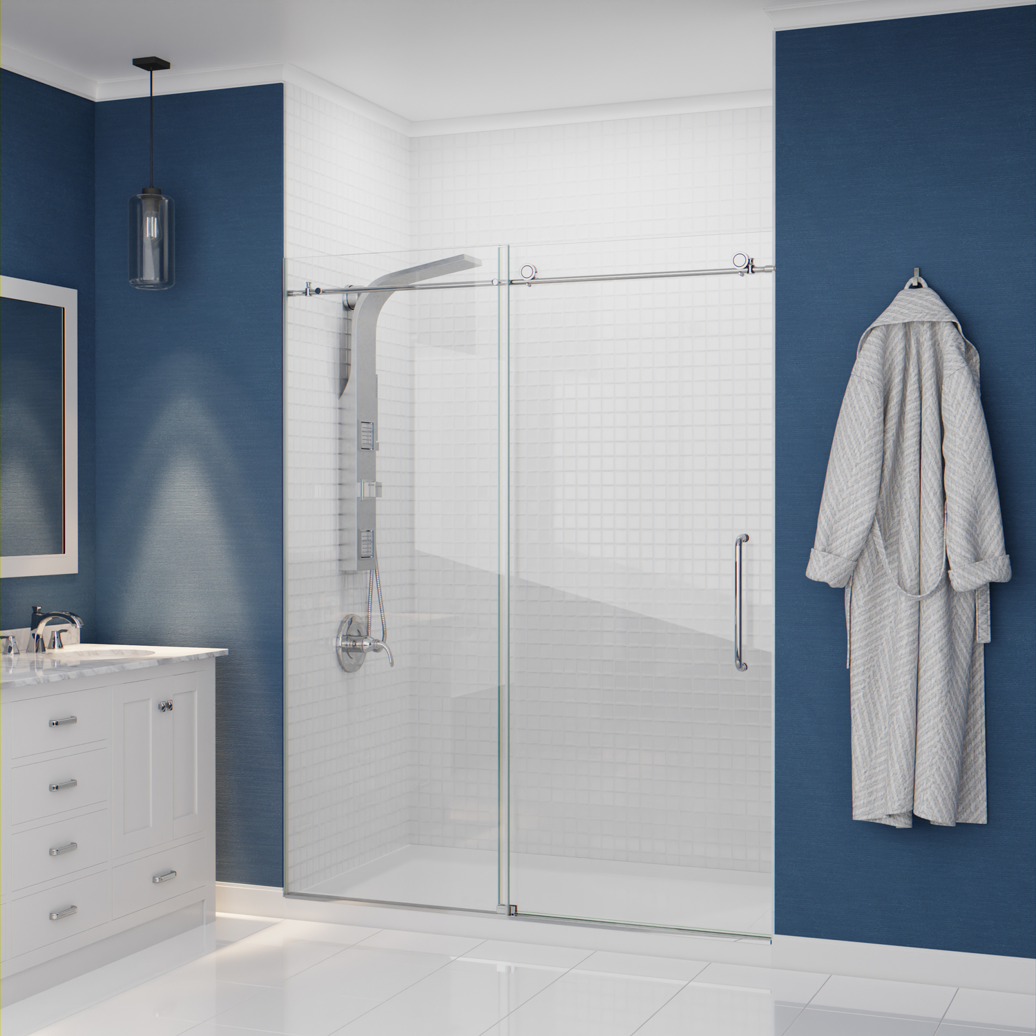 modern shower wall panels Anzzi SHOWER - Shower Panels Steel