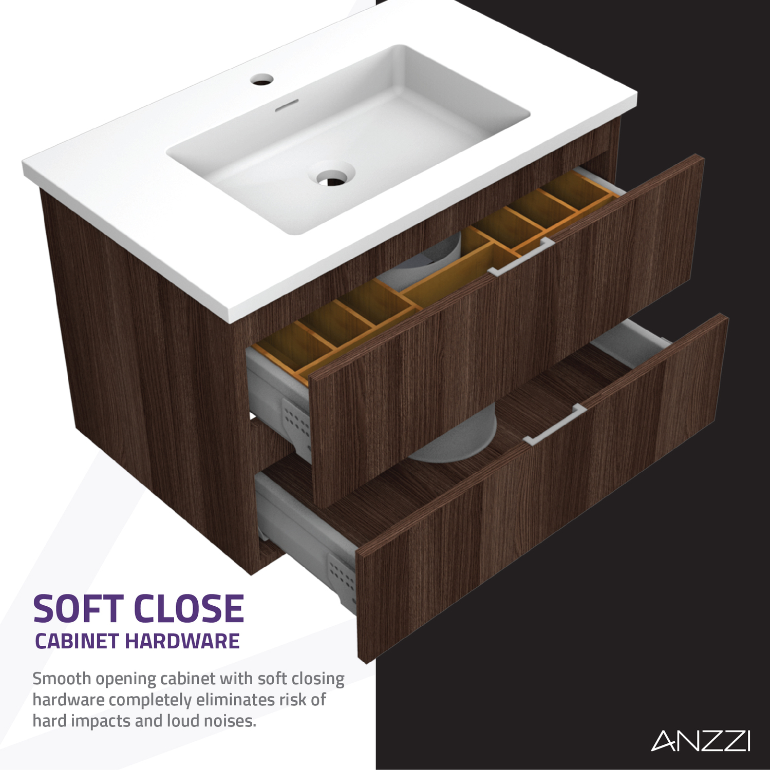 quality bathroom vanities Anzzi BATHROOM - Vanities - Vanity Sets Brown