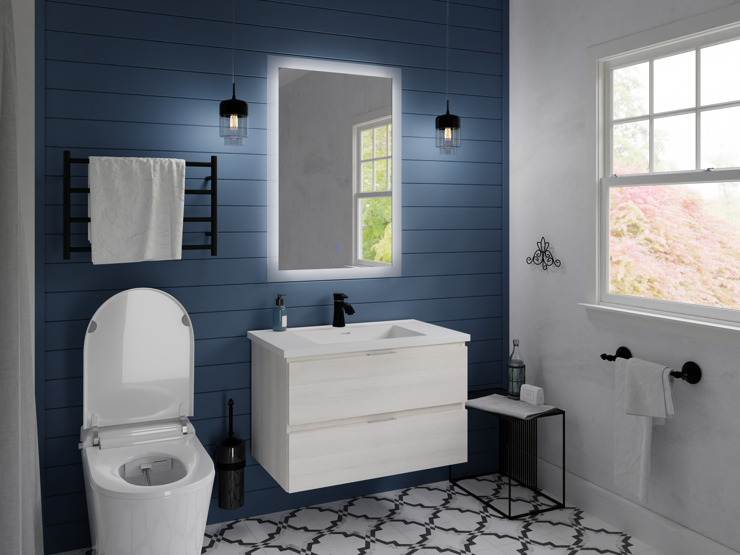 small double vanity bathroom Anzzi BATHROOM - Vanities - Vanity Sets White