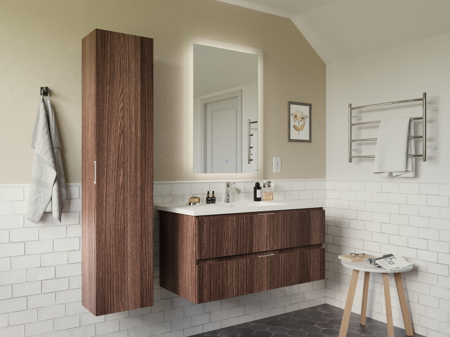 vintage bathroom vanity unit Anzzi BATHROOM - Vanities - Vanity Sets Brown