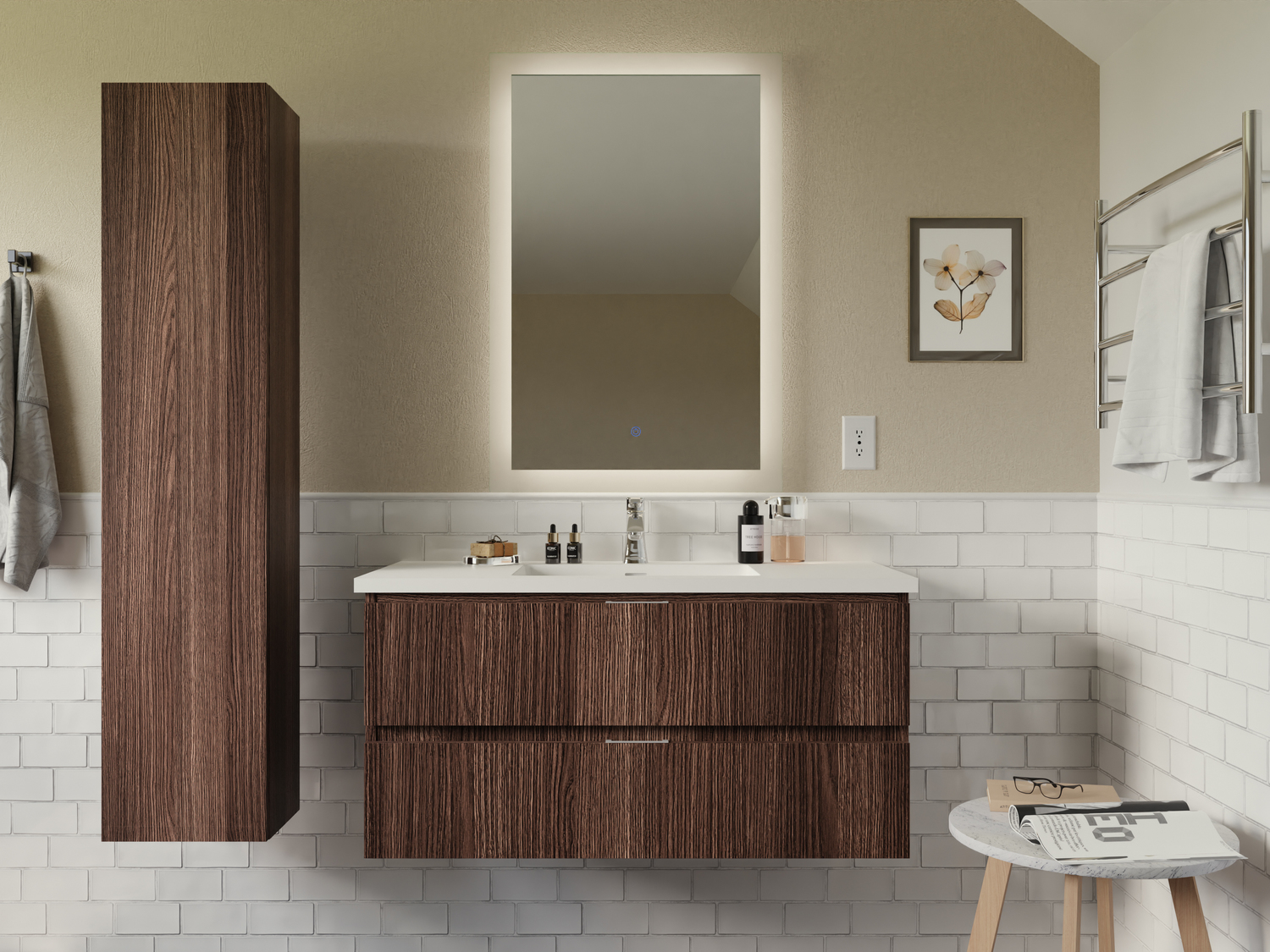 vintage bathroom vanity unit Anzzi BATHROOM - Vanities - Vanity Sets Brown