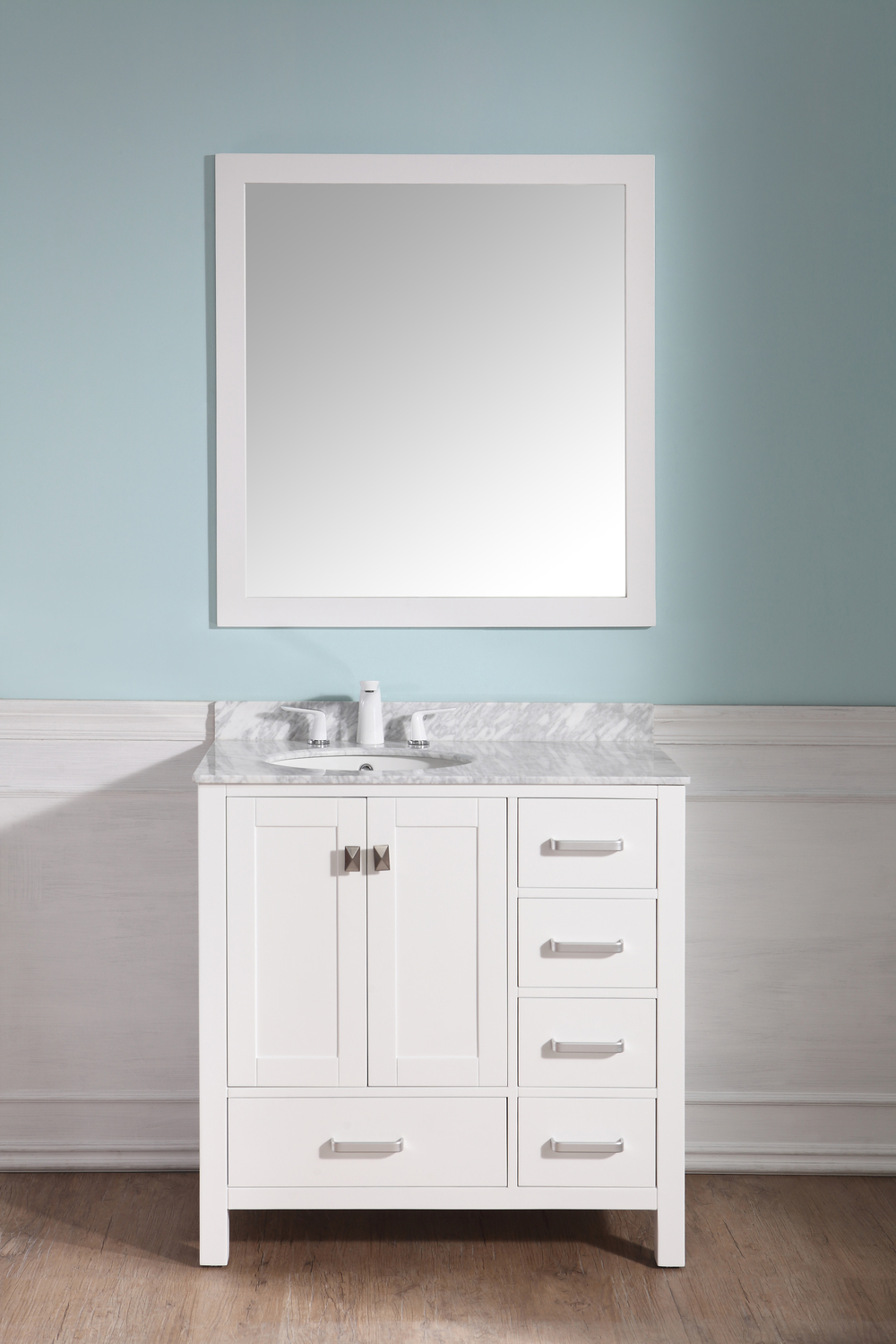 60 vanity with top Anzzi BATHROOM - Vanities - Vanity Sets White