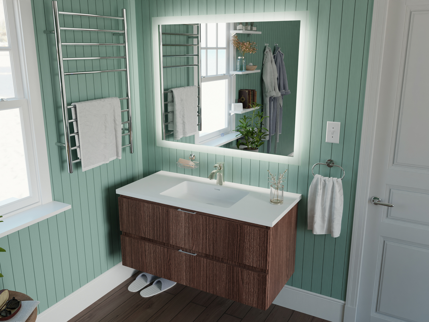 72 bathroom vanity double sink Anzzi BATHROOM - Vanities - Vanity Sets Brown