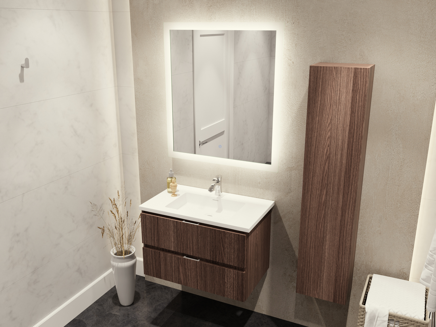 72 inch bath vanity Anzzi BATHROOM - Vanities - Vanity Sets Brown