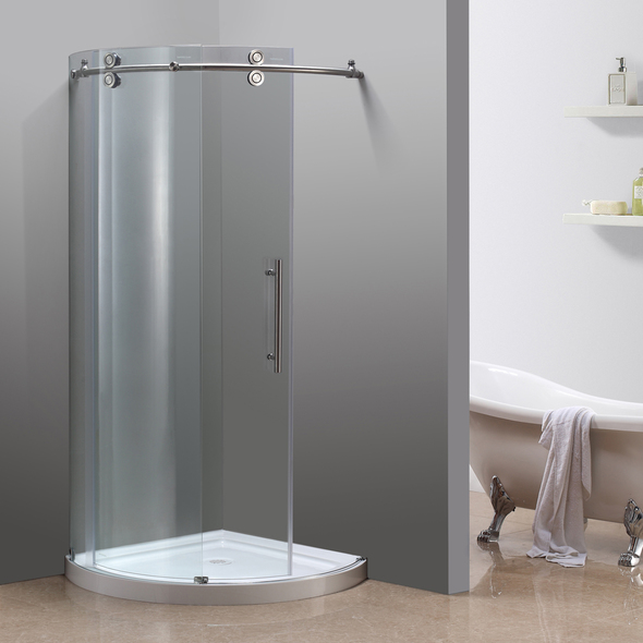 aston Shower Enclosure Shower and Tub Doors-Shower Enclosures Chrome Modern; Contemporary
