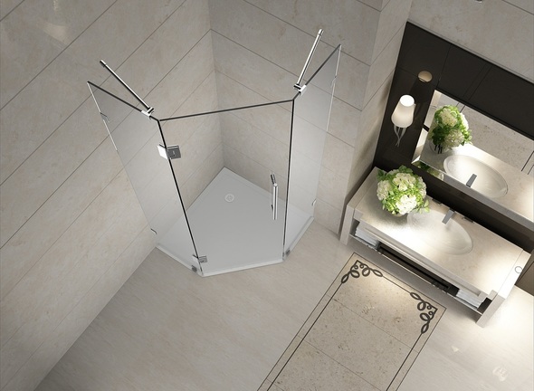 aston Shower Enclosure Shower and Tub Doors-Shower Enclosures Oil Rubbed Bronze Modern; Contemporary