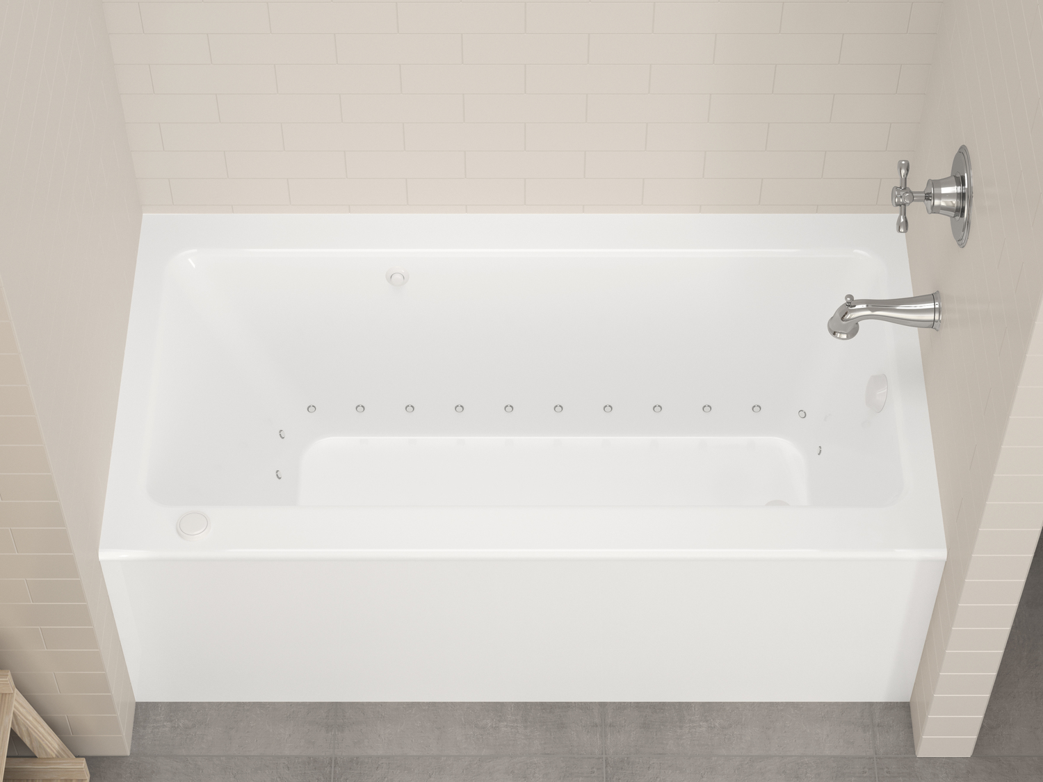  Atlantis BATHROOM - Bathtubs - Drop-in Bathtub - Alcove - Air White