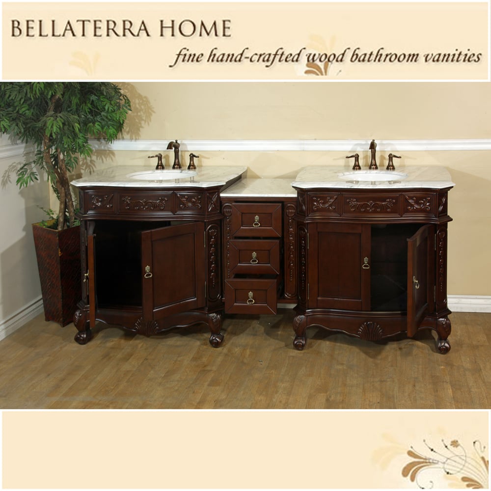 70 bathroom vanity top single sink Bellaterra Bathroom Vanities Carrara white Marble