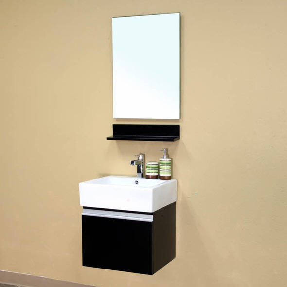 small bathroom sink unit Bellaterra White Ceramic 