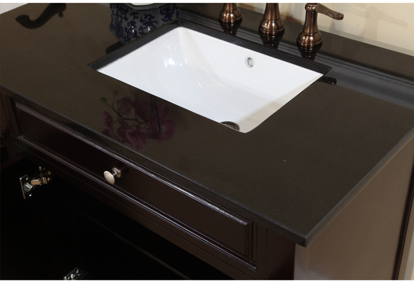 best double sink vanities Bellaterra Black Galaxy Granite