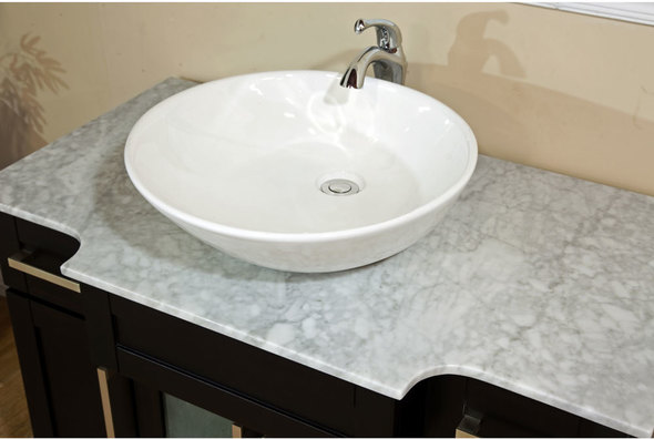 large bathroom vanity double sink Bellaterra White cararra 