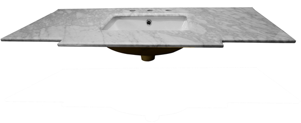 sink vanity 36 Bellaterra White Carrara marble