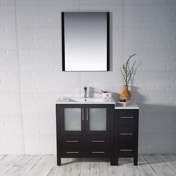 double sink vanity with storage tower Blossom Modern