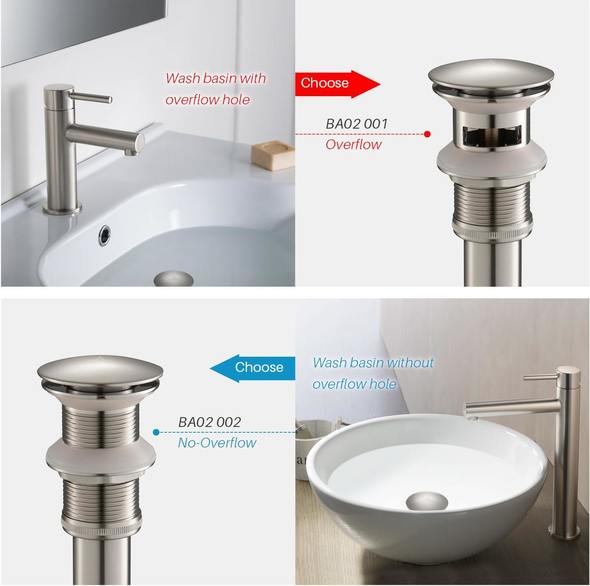 bathroom faucet stopper Blossom Home DÃ©cor, Bathroom, Bathroom Accessories Brush Nickel