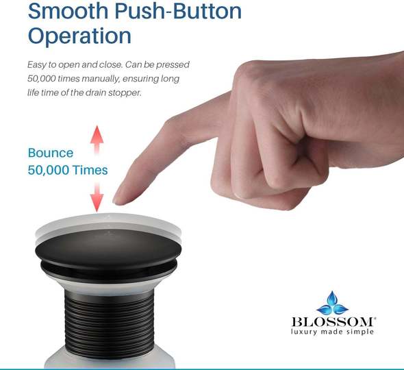 push button pop up drain Blossom