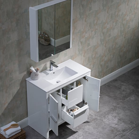 small corner bathroom sink vanity units Blossom Modern