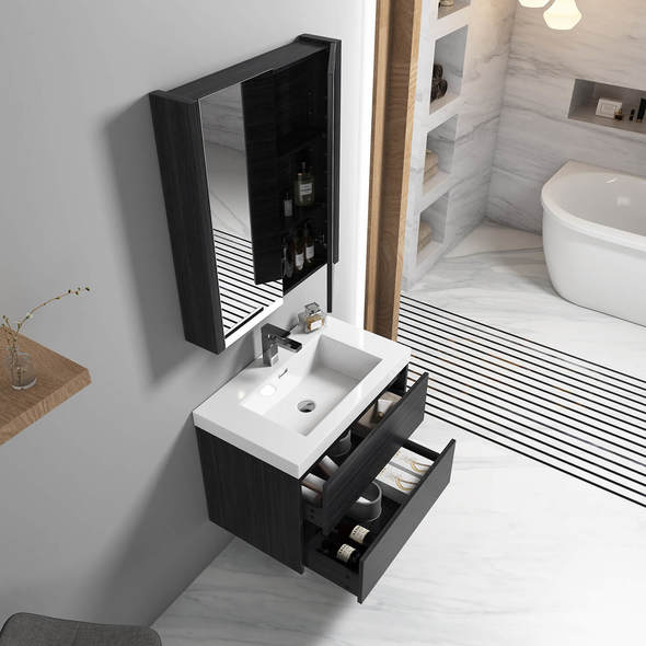 black bathroom vanity set Blossom Modern