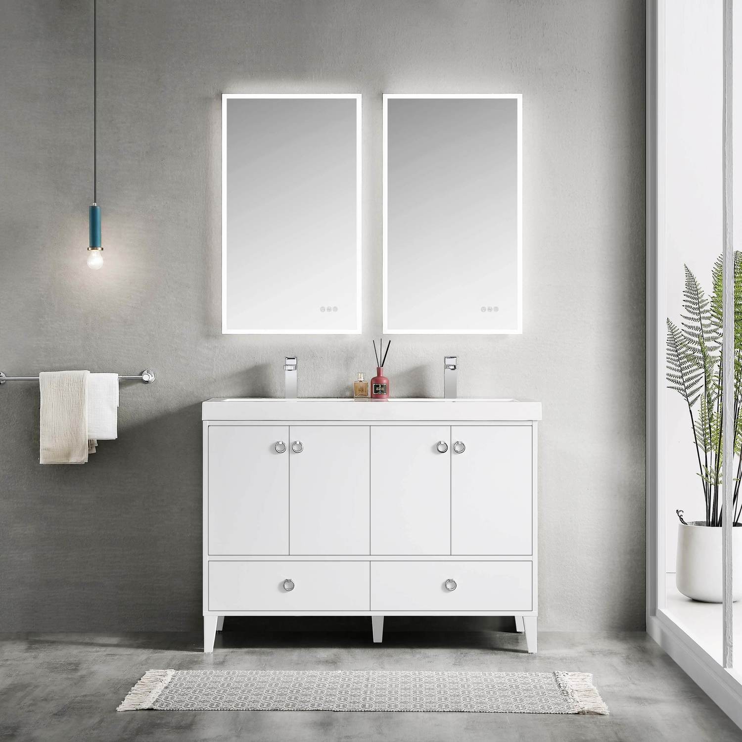 corner vanity units for small bathrooms Blossom Modern