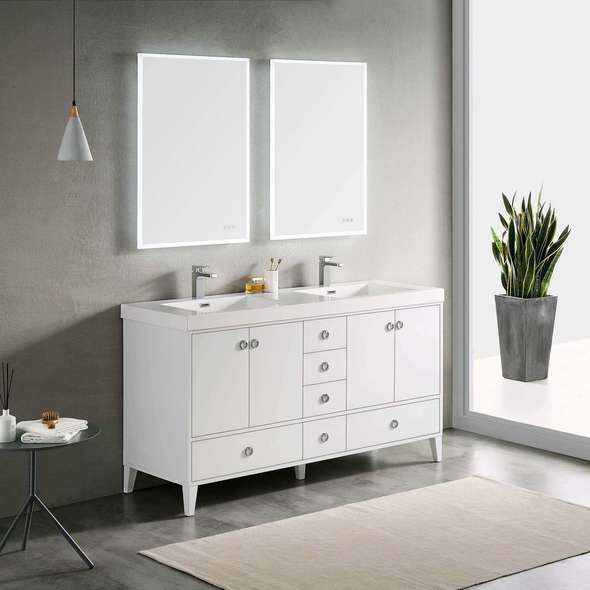 dark wood vanity unit Blossom Modern