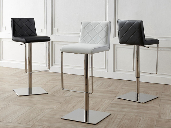 counter stools with high backs Casabianca BAR STOOL Bar Chairs and Stools Black,High Polished Stainless Steel