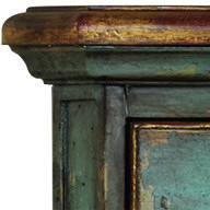 custom made bathroom vanities near me Cole and Co Bathroom Vanities Rustic Turquoise Finish with Gold Leaf edging Traditional or Transitional  