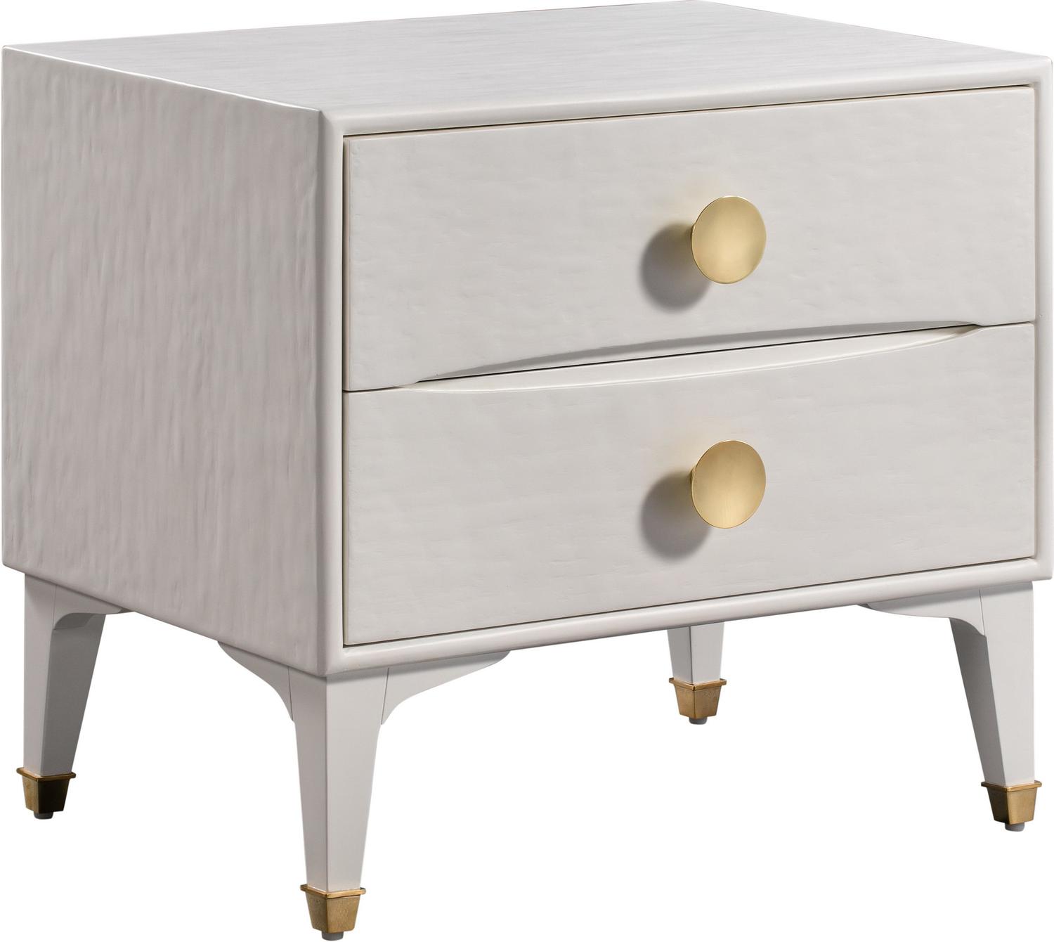 white and gold bedside cabinets Contemporary Design Furniture Nightstands White