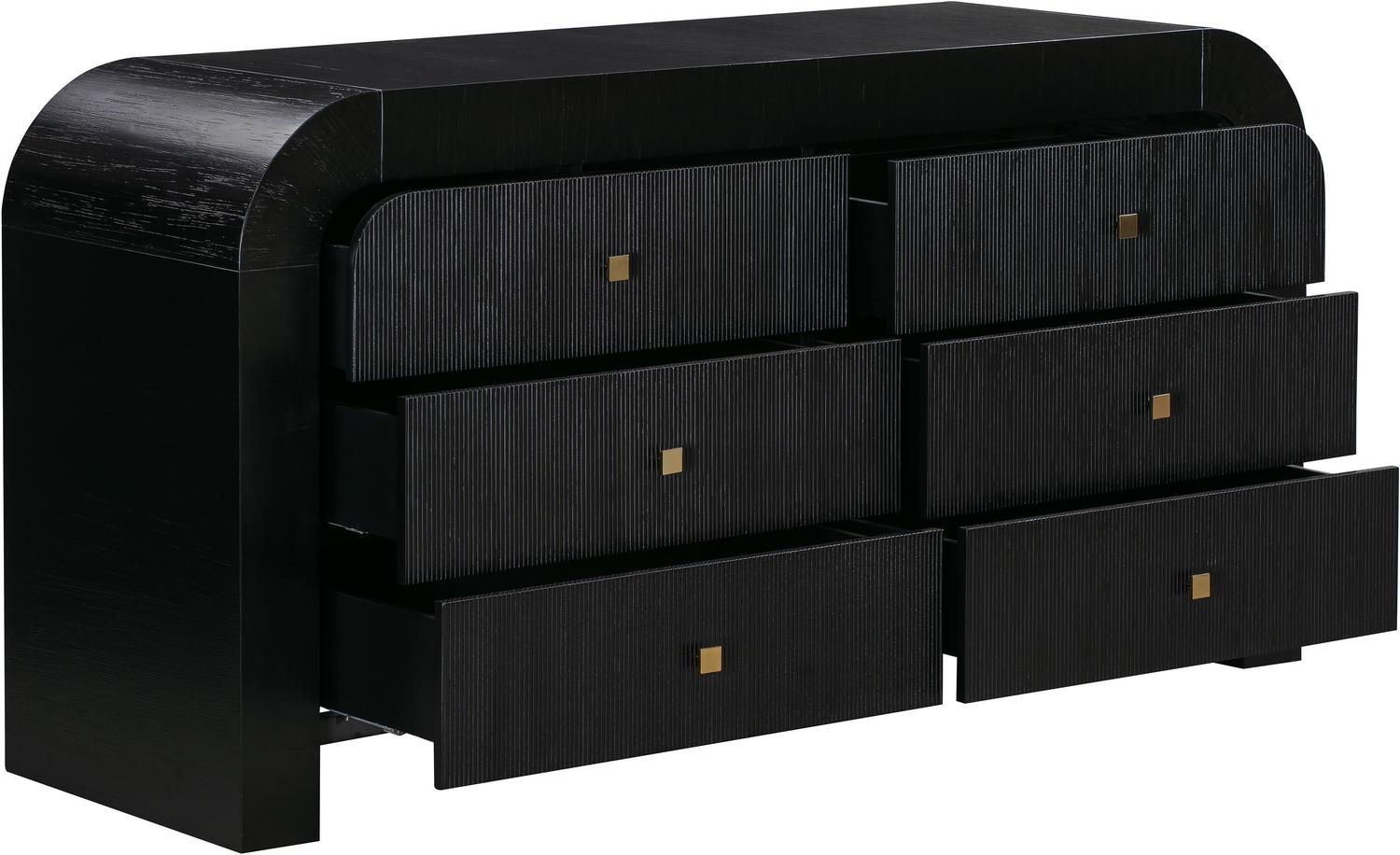 cane and wood dresser Contemporary Design Furniture Dressers Black