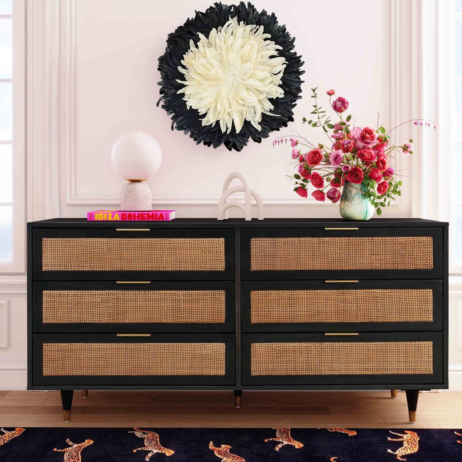 chestnut drawer Contemporary Design Furniture Dressers Black