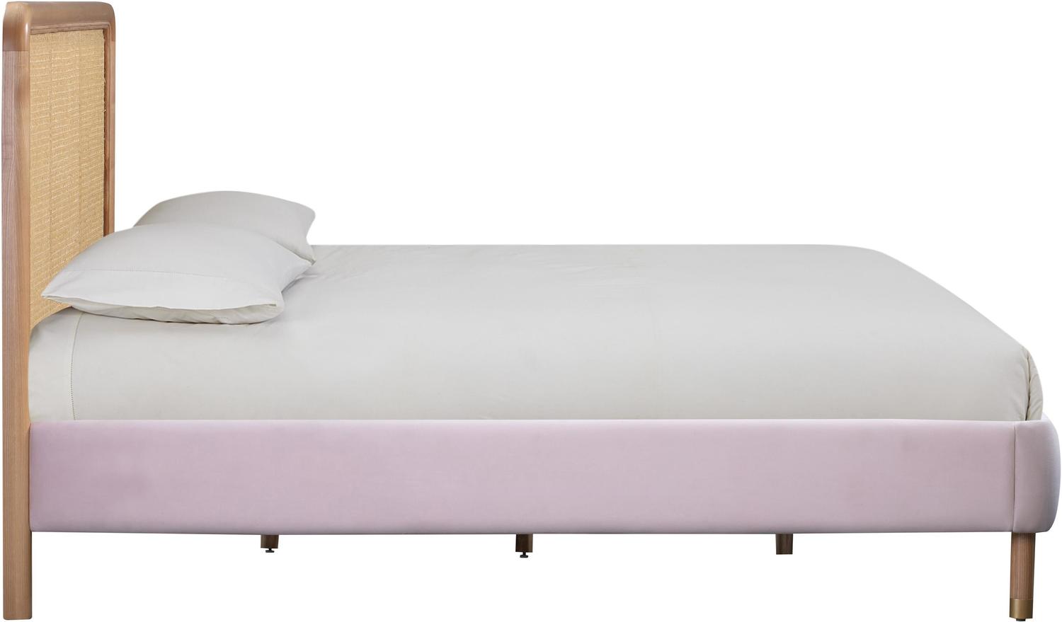 white velvet bed frame queen Contemporary Design Furniture Beds Blush
